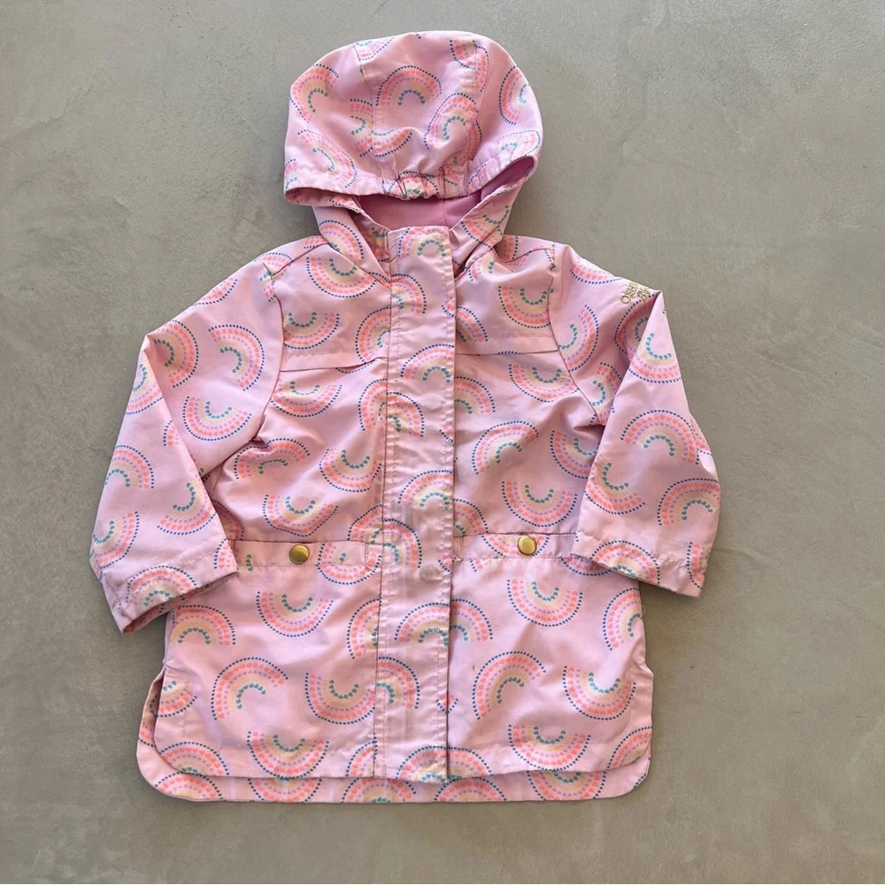 OSHKOSH B’GOSH Raincoat Kids‎ with Rainbow Pattern, Pink, 2T